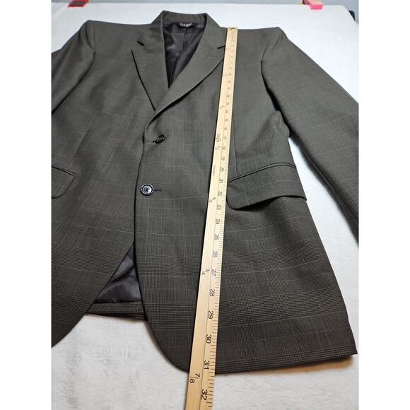 Jos. A. Bank Blazer Mens 42R Brown Wool Plaid Sport Coat Jacket 2 Button - Picture 4 of 9